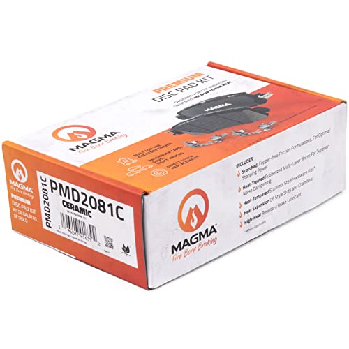 MAGMA Premium PMD2081C Ceramic Brake Pads, Rear