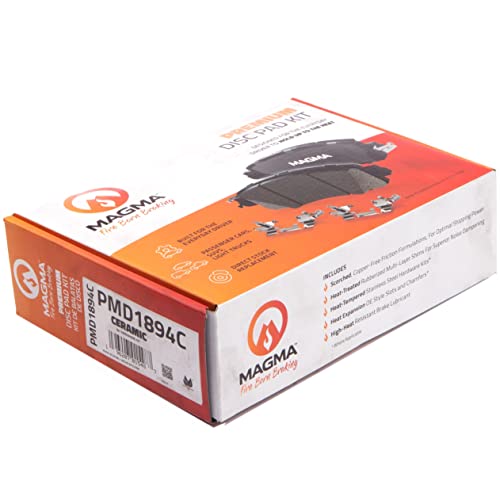MAGMA Premium PMD1894C Ceramic Brake Pads, Front