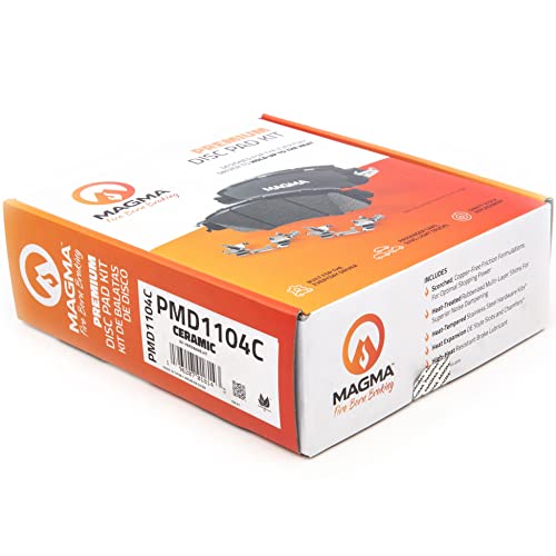 MAGMA Premium PMD1104C Ceramic Brake Pads, Front