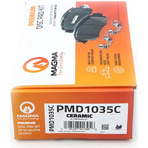 MAGMA Premium PMD1035C Ceramic Brake Pads, Front