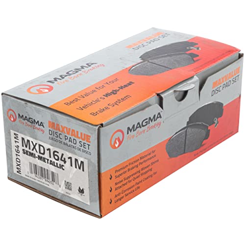 MAGMA MaxValue MXD1641M Semi-Metallic Brake Pads, Front