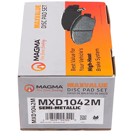 MAGMA MaxValue MXD1042M Semi-Metallic Brake Pads, Rear