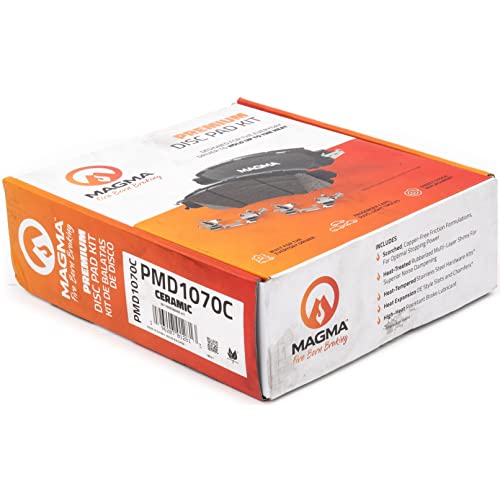 MAGMA Premium PMD1070C Ceramic Brake Pads, Front