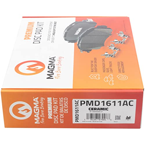 MAGMA Premium PMD1611AC Ceramic Brake Pads, Front