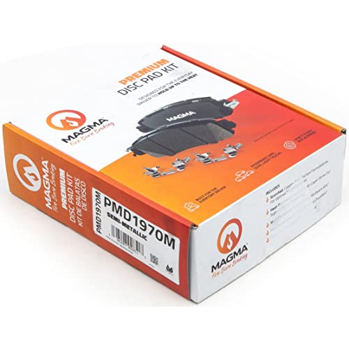 MAGMA Premium PMD1970M Semi-Metallic Brake Pads, Front
