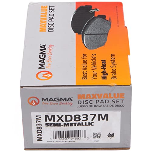 MAGMA MaxValue MXD837M Semi-Metallic Brake Pads, Front