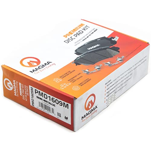 MAGMA Premium PMD1609M Semi-Metallic Brake Pads, Front