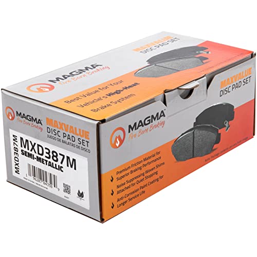 MAGMA MaxValue MXD387M Semi-Metallic Brake Pads, Front