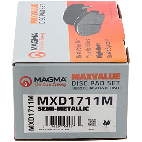 MAGMA MaxValue MXD1711M Semi-Metallic Brake Pads, Front