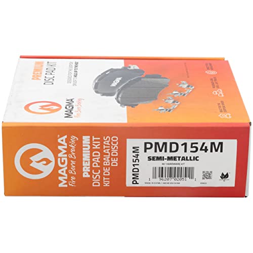 MAGMA Premium PMD154M Semi-Metallic Brake Pads, Front