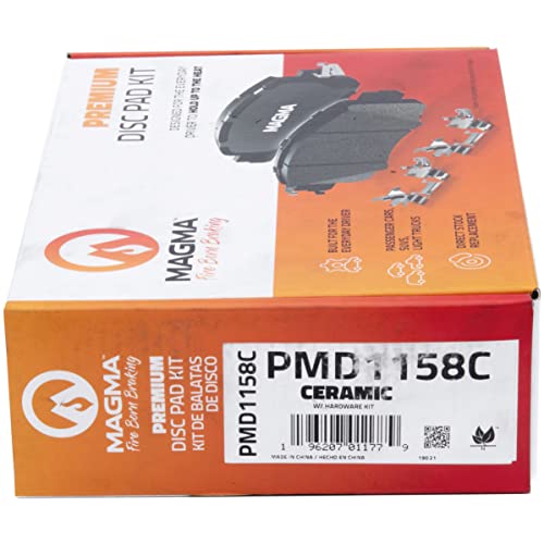 MAGMA Premium PMD1158C Ceramic Brake Pads, Front