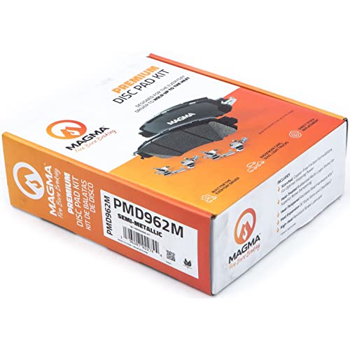 MAGMA Premium PMD962M Semi-Metallic Brake Pads, Front