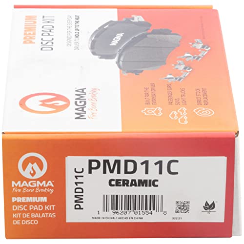MAGMA Premium PMD11C Ceramic Brake Pads, Front