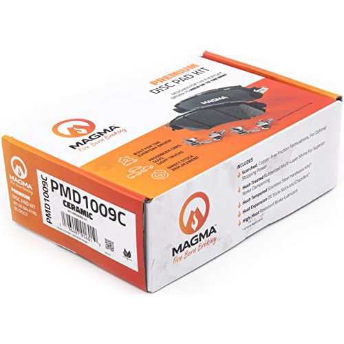 MAGMA Premium PMD1009C Ceramic Brake Pads, Front