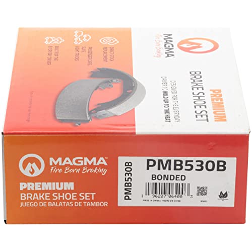 MAGMA Premium PMB530B Bonded Drum Brake Shoe, Rear