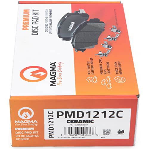 MAGMA Premium PMD1212C Ceramic Brake Pads, Rear