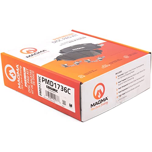 MAGMA Premium PMD1736C Ceramic Brake Pads, Front
