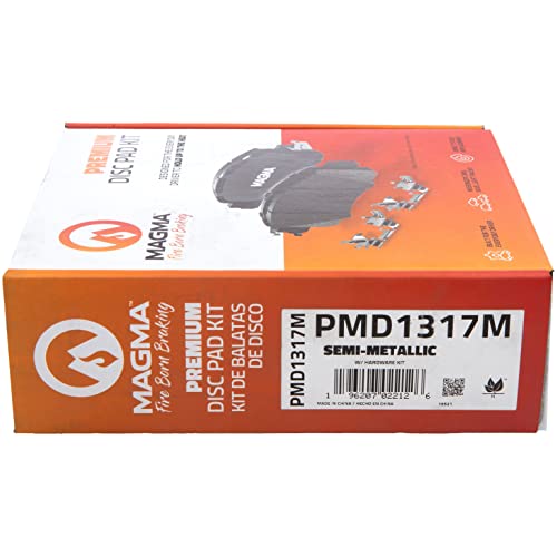 MAGMA Premium PMD1317M Semi-Metallic Brake Pads, Rear