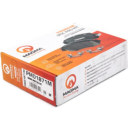 MAGMA Premium PMD1871M Semi-Metallic Brake Pads, Front