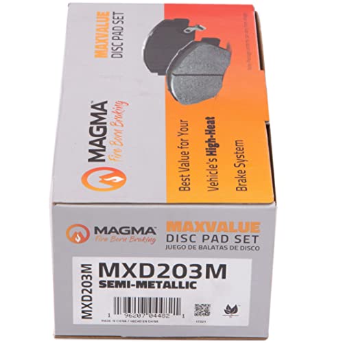 MAGMA MaxValue MXD203M Semi-Metallic Brake Pads, Front