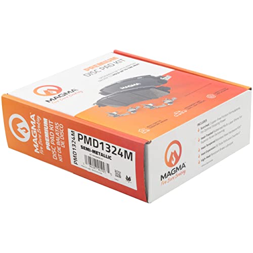 MAGMA Premium PMD1324M Semi-Metallic Brake Pads, Front