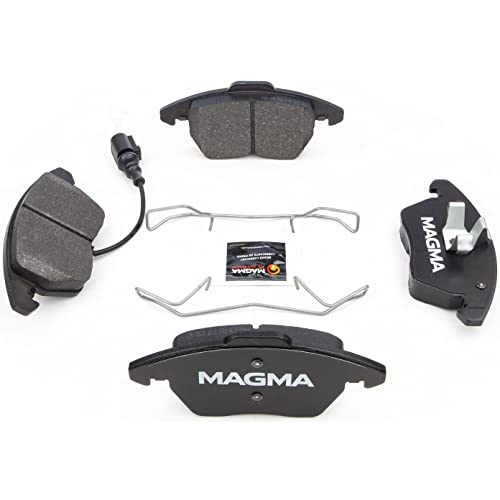 MAGMA Premium PMD1107M Semi-Metallic Brake Pads, Front