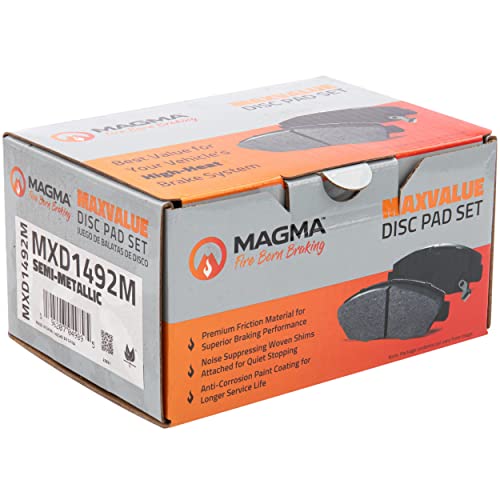 MAGMA MaxValue MXD1492M Semi-Metallic Brake Pads, Rear