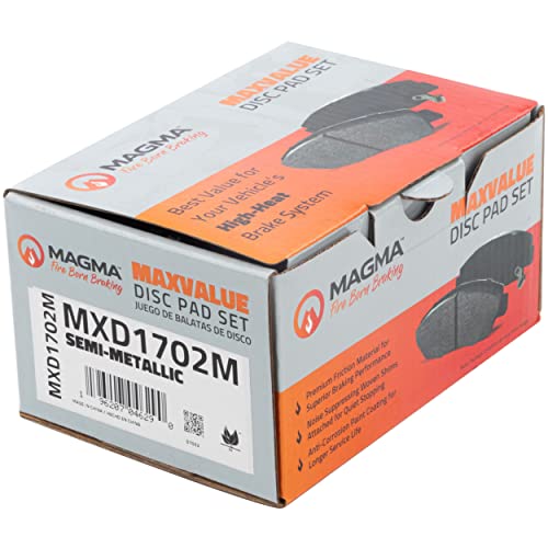 MAGMA MaxValue MXD1702M Semi-Metallic Brake Pads, Front