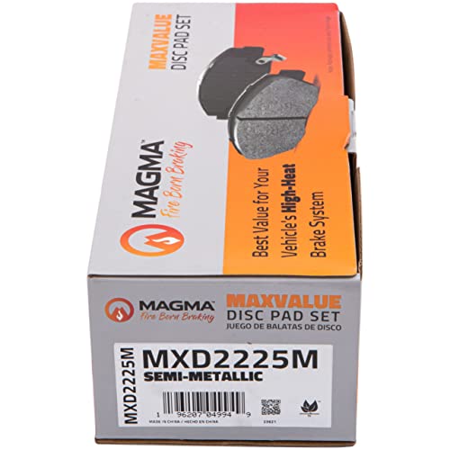 MAGMA MaxValue MXD2225M Semi-Metallic Brake Pads, Rear