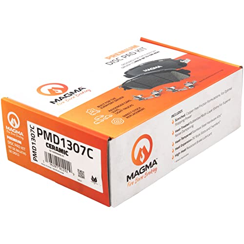 MAGMA Premium PMD1307C Ceramic Brake Pads, Rear