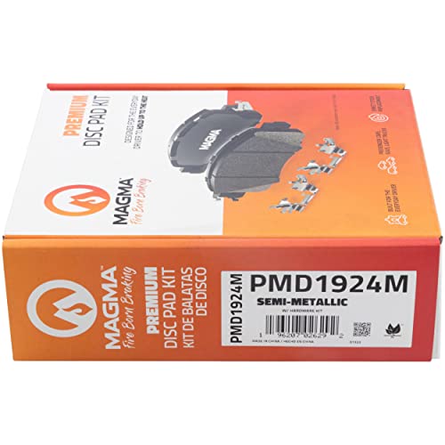 MAGMA Premium PMD1924M Semi-Metallic Brake Pads, Front