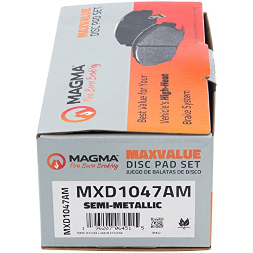 MAGMA MaxValue MXD1047AM Semi-Metallic Brake Pads, Front