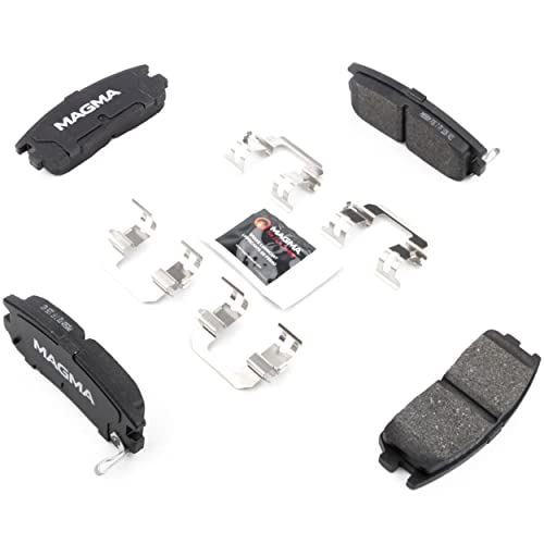 MAGMA Premium PMD580M Semi-Metallic Brake Pads, Rear