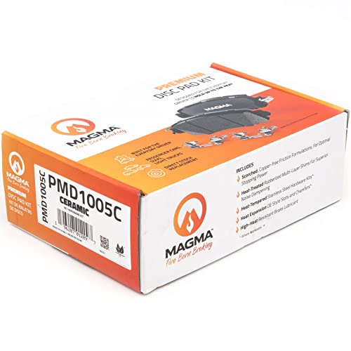 MAGMA Premium PMD1005C Ceramic Brake Pads, Front