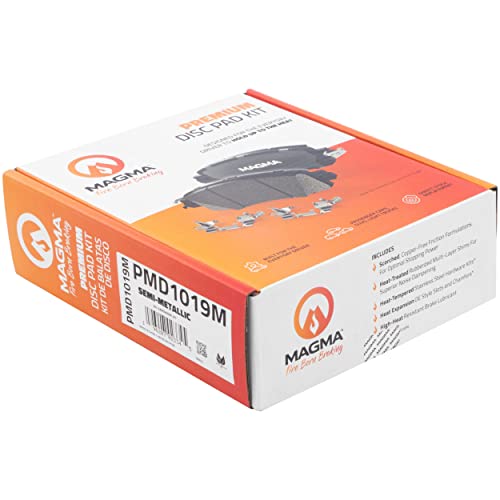 MAGMA Premium PMD1019M Semi-Metallic Brake Pads, Front