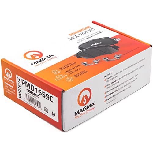 MAGMA Premium PMD1659C Ceramic Brake Pads, Rear