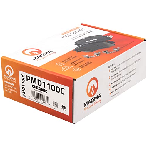 MAGMA Premium PMD1100C Ceramic Brake Pads, Rear