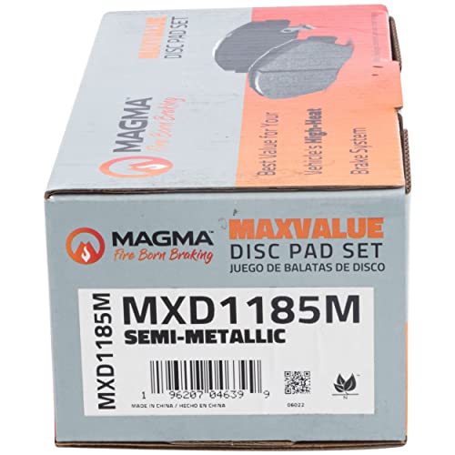 MAGMA MaxValue MXD1185M Semi-Metallic Brake Pads, Front