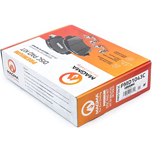 MAGMA Premium PMD1043C Ceramic Brake Pads, Front