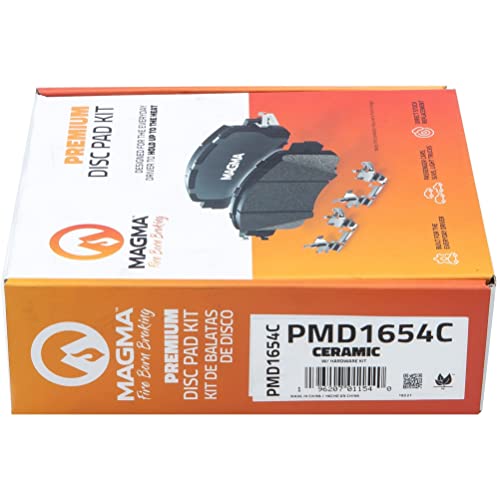 MAGMA Premium PMD1654C Ceramic Brake Pads, Front
