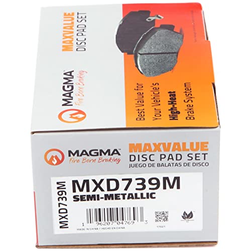 MAGMA MaxValue MXD739M Semi-Metallic Brake Pads, Rear