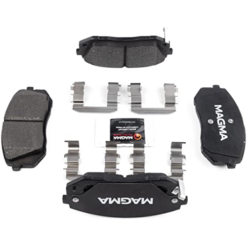 MAGMA Premium PMD1295M Semi-Metallic Brake Pads, Front