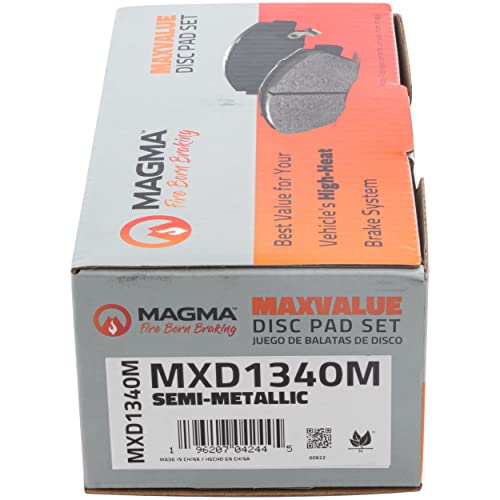 MAGMA MaxValue MXD1340M Semi-Metallic Brake Pads, Front