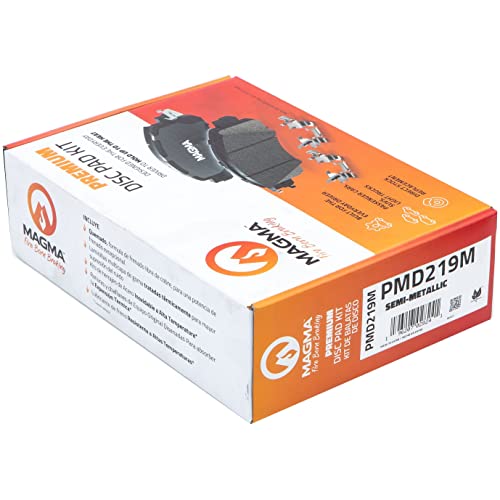 MAGMA Premium PMD219M Semi-Metallic Brake Pads, Front
