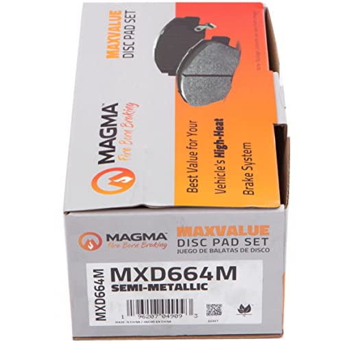 MAGMA MaxValue MXD664M Semi-Metallic Brake Pads, Rear