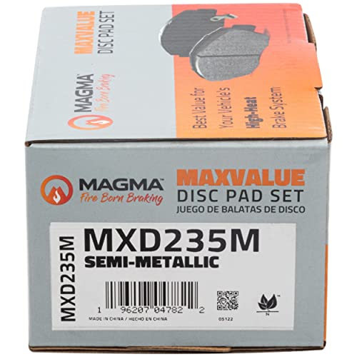 MAGMA MaxValue MXD235M Semi-Metallic Brake Pads, Rear