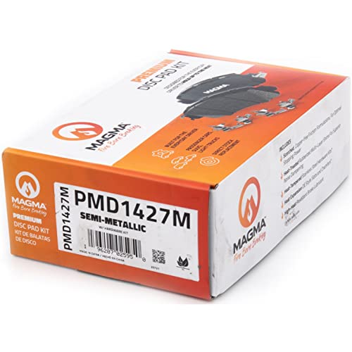 MAGMA Premium PMD1427M Semi-Metallic Brake Pads, Rear