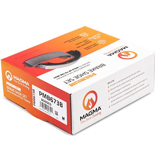 MAGMA Fire Born Braking Premium Parking Brake Shoes PMB673B, Multi