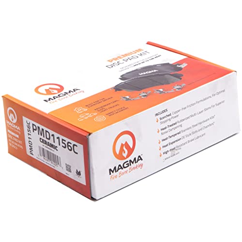 MAGMA Premium PMD1156C Ceramic Brake Pads, Front