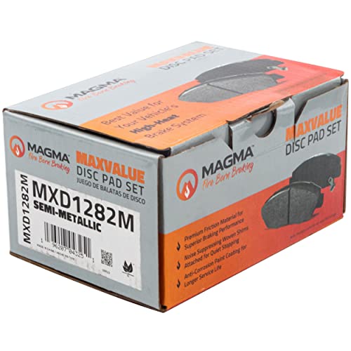 MAGMA MaxValue MXD1282M Semi-Metallic Brake Pads, Front